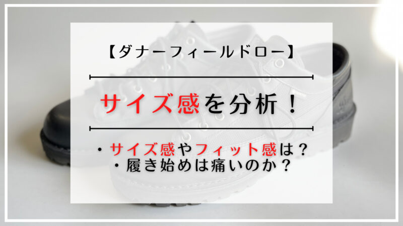 ダナーフィールドロー のサイズ感を分析 だまおのモノ ライフ